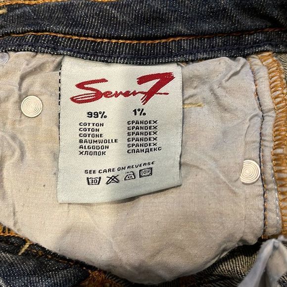 Seven7 Y2K Classic Distressed Low Rise Boot Cut Denim Jeans — SZ 32,‎ Runs SZ 8 - Picture 9 of 12